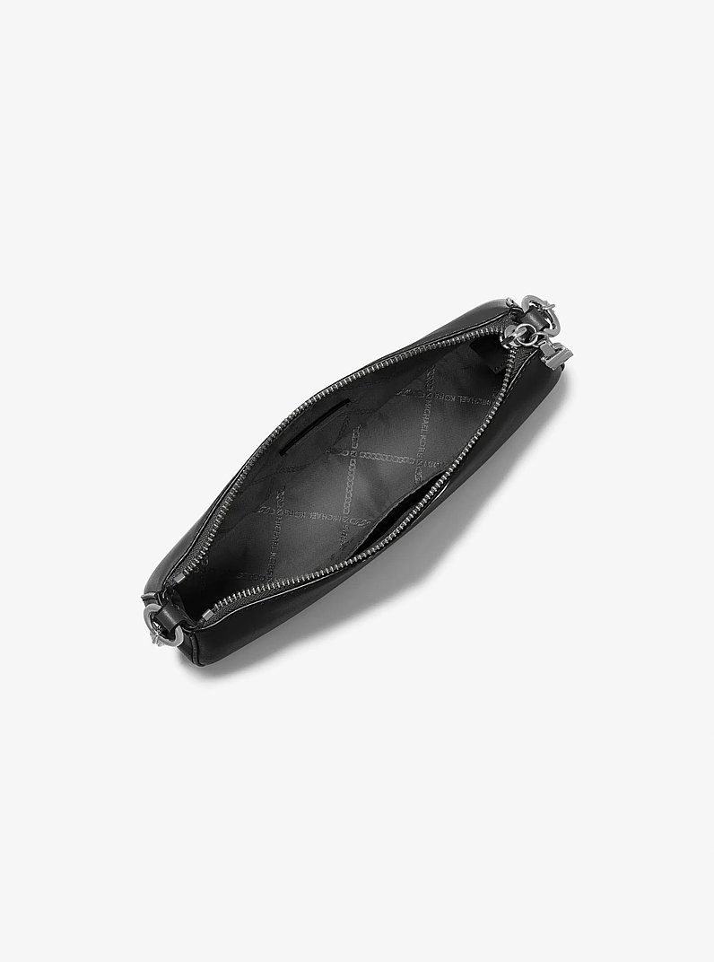 Pochette mediano de piel con cadena de eslabones y logotipo imperio in NEGRO | Michael Kors