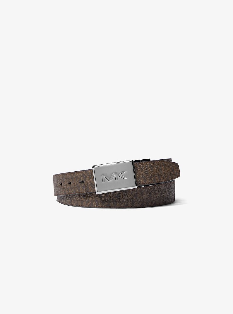 Ceinture r&eacute;versible &agrave; logo Signature in NOIR | Michael Kors