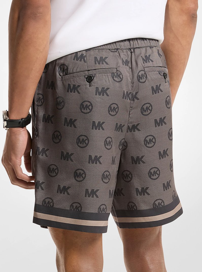 Logo TENCEL Shorts in BLACK | Michael Kors
