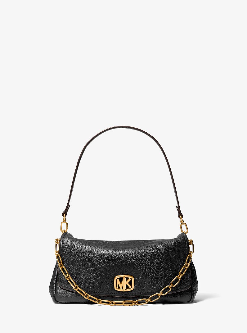 Grand sac &agrave; &eacute;paule convertible Bryant en cuir textur&eacute; in NOIR | Michael Kors