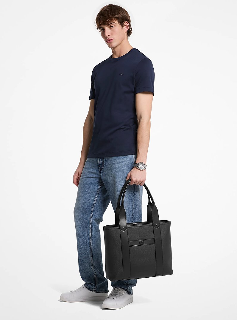 Bolso tote Cooper de piel saffiano in NEGRO | Michael Kors