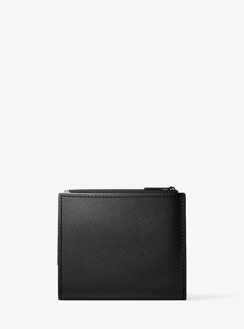 Cooper Leather Zip Wallet in BLACK | Michael Kors