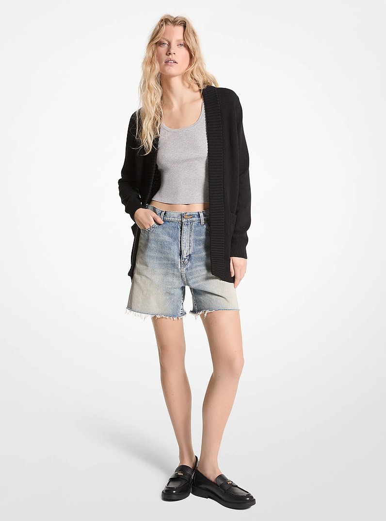 Cardigan en coton biologique in NOIR | Michael Kors