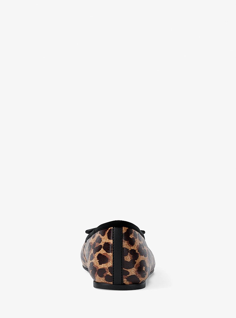 Savannah Leopard Print Ballet Flat in DK CAMEL MLT | Michael Kors