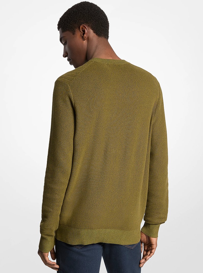 Cotton Moulin&eacute; Sweater in IVY | Michael Kors