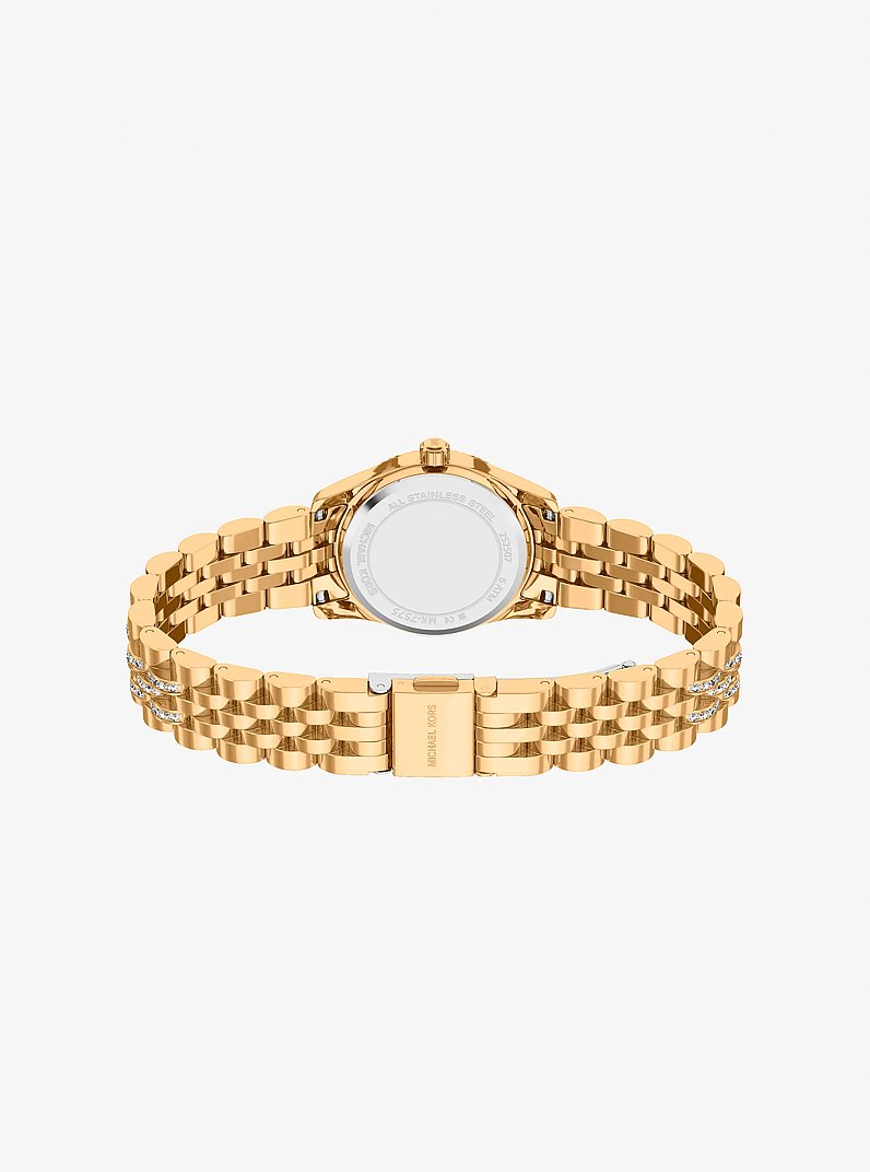 Kleine Armbanduhr Lexington im Goldton mit Pav&eacute; in GOLDTON | Michael Kors