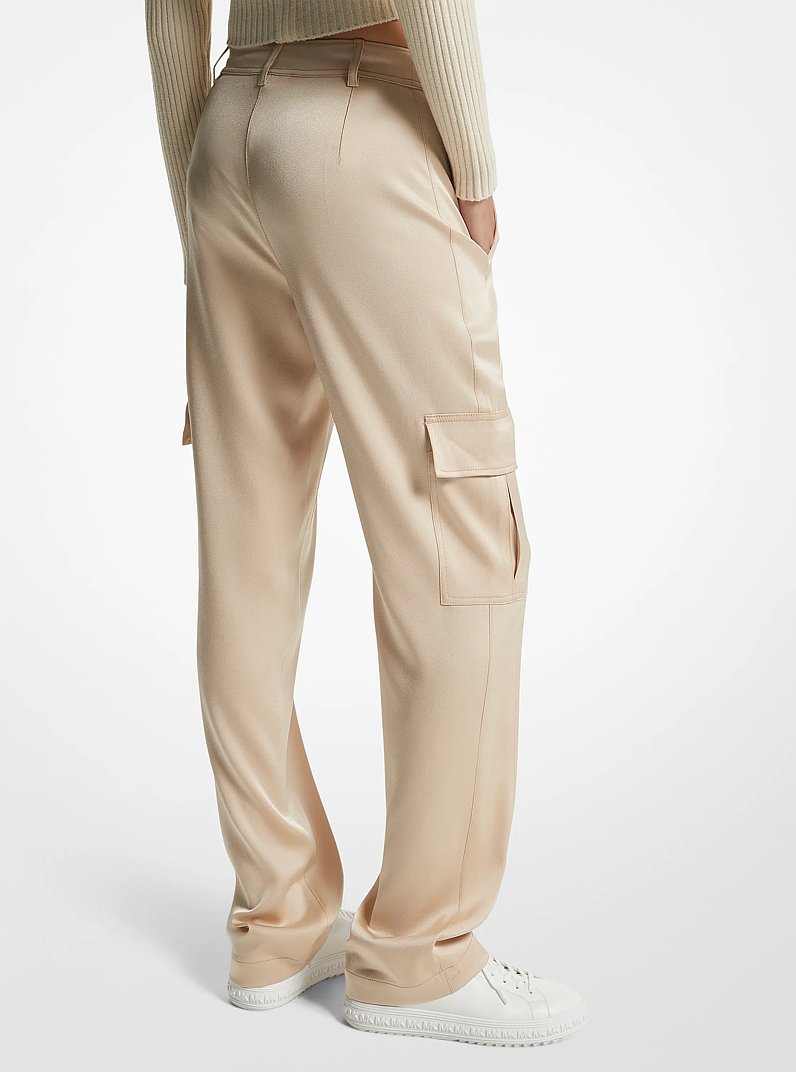 Satin Cargo Pants in BUFF | Michael Kors