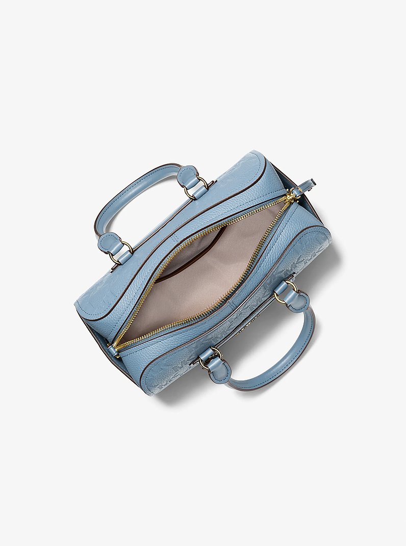 Borsa a tracolla Jet Set Travel extra-small in pelle con logo goffrato in CHAMBRAY | Michael Kors