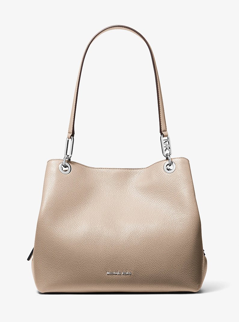 Borsa tote Kensington grande in pelle martellata in SABBIA CHIARO | Michael Kors