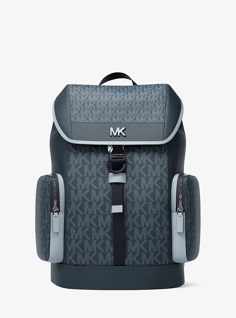 Cooper Medium Signature Logo City Backpack in ADMIRL MULTI | Michael Kors