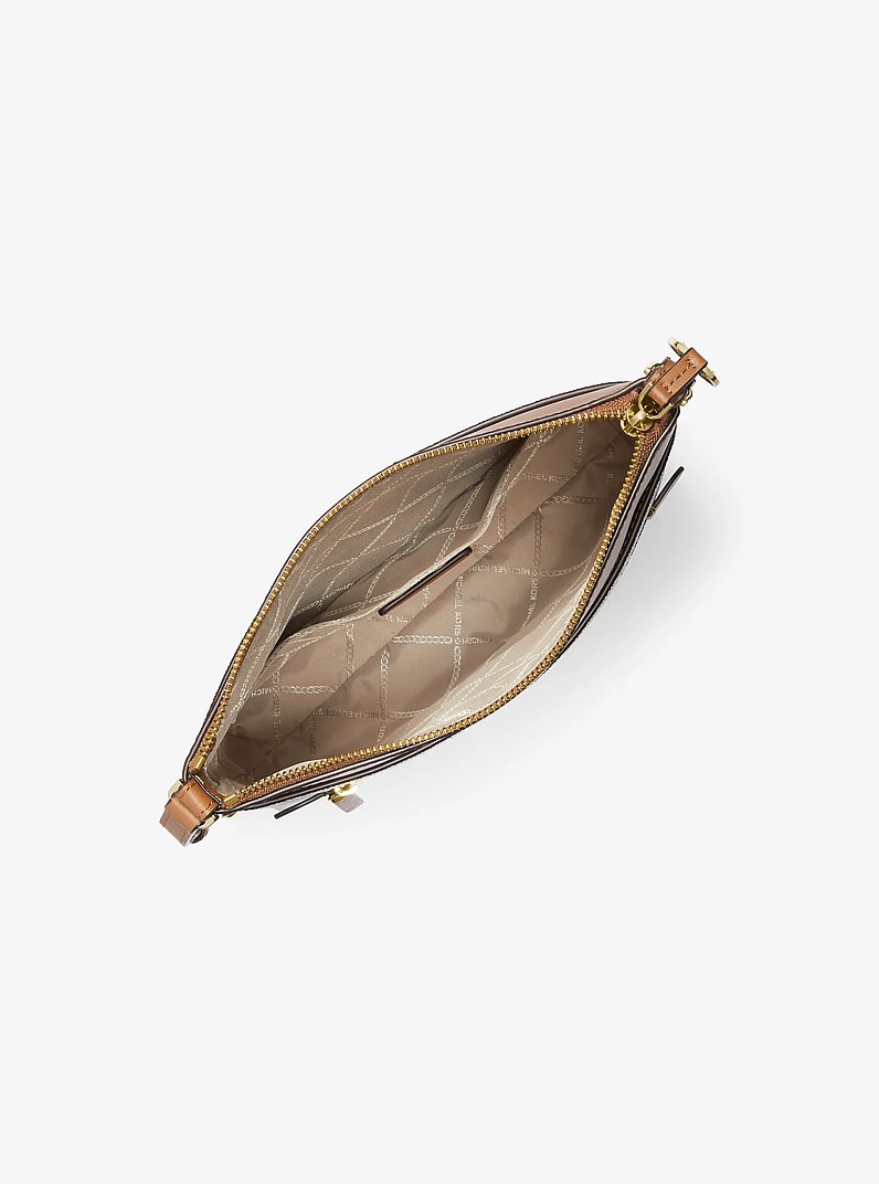 Jet Set Large Logo Crossbody Bag in VANILLA/ACORN | Michael Kors