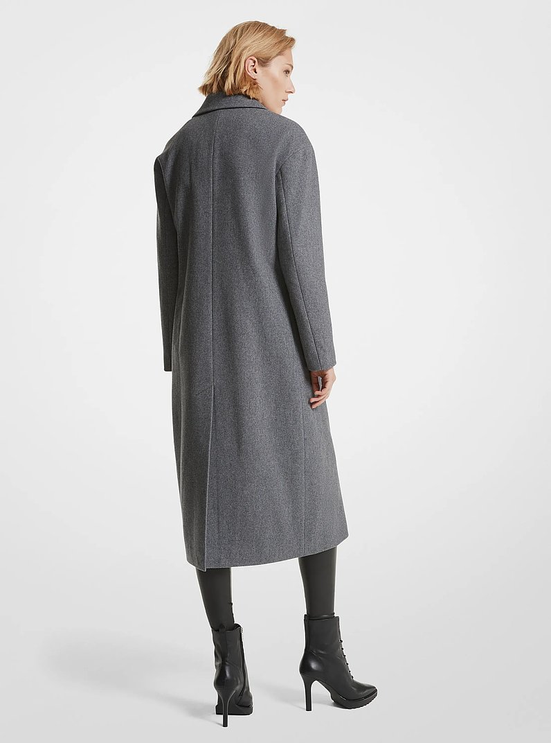 Wool Blend Coat in HEATHER GREY | Michael Kors