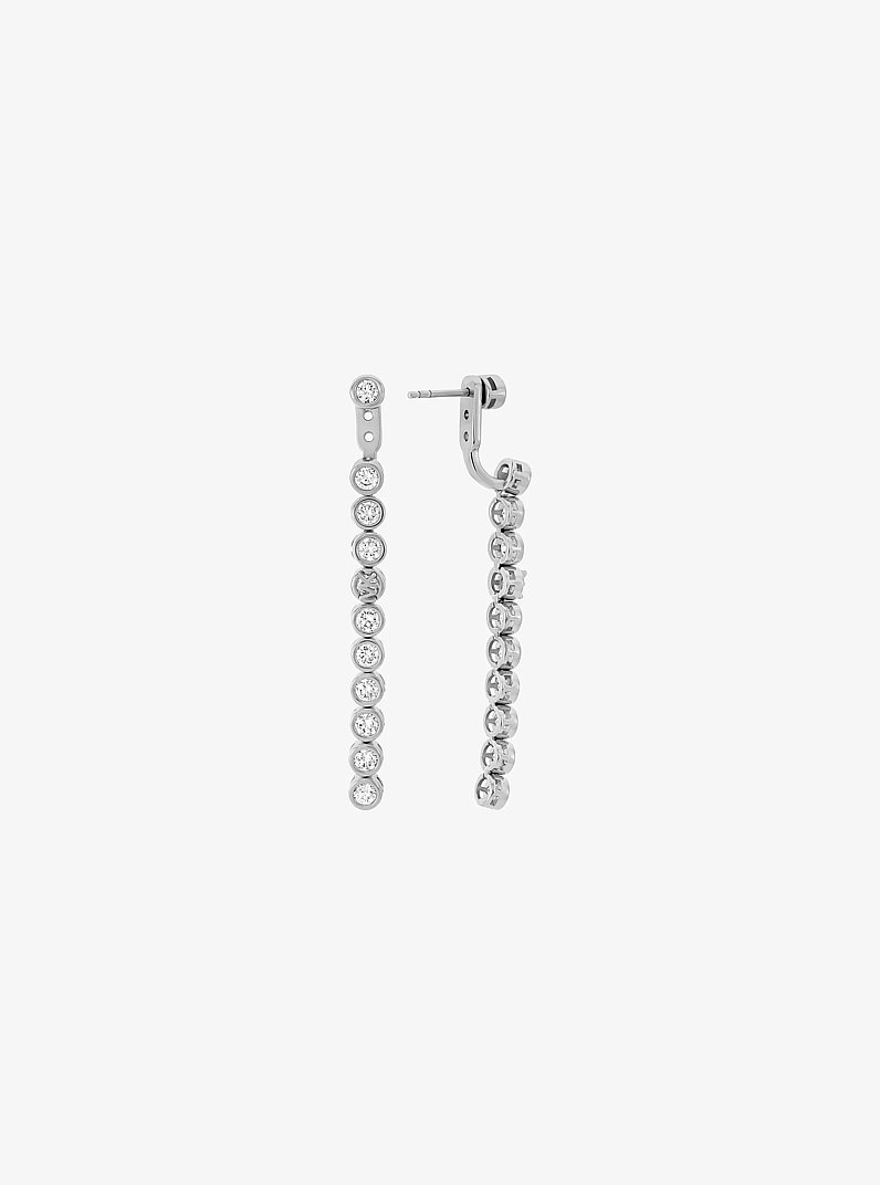 Cubic Zirconia Drop Earrings in SILVER | Michael Kors