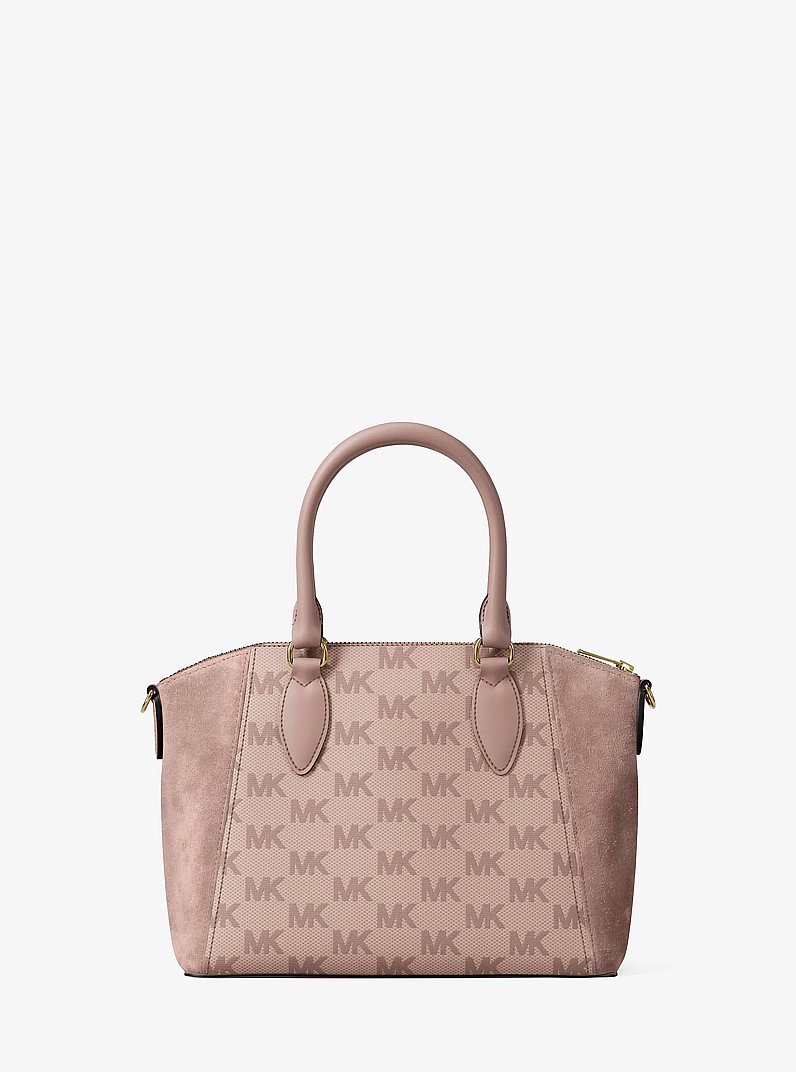 Henkeltasche Sienna Small aus Jacquard mit Logomuster und Leder in ZARTROSA | Michael Kors
