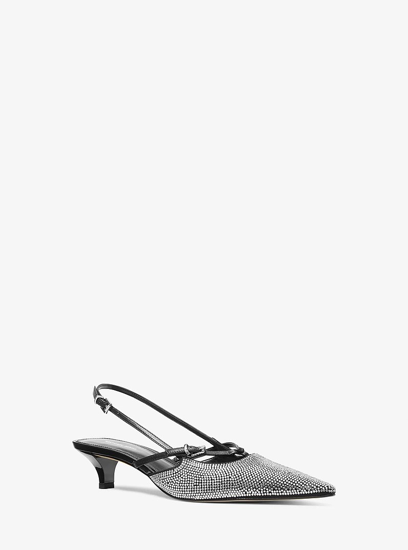 Selina Embellished Slingback Pump in BLACK | Michael Kors