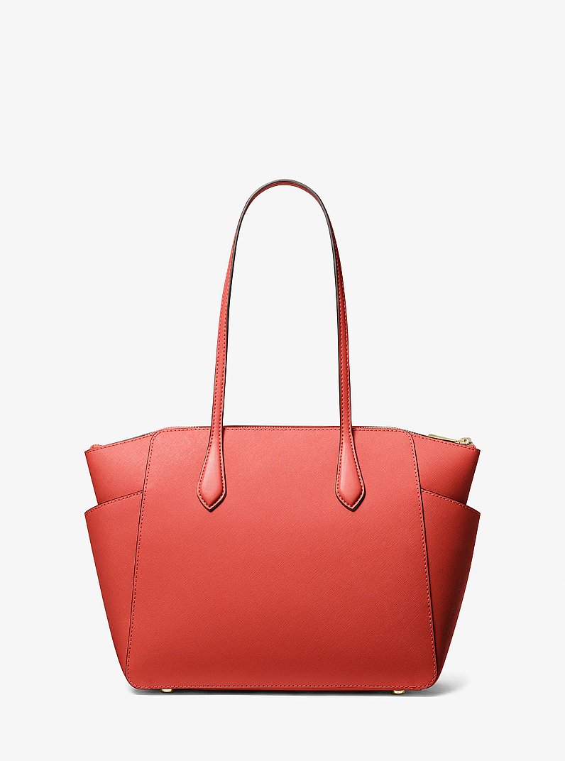 Marilyn Medium Saffiano Leather Tote Bag in SPICED CORAL | Michael Kors