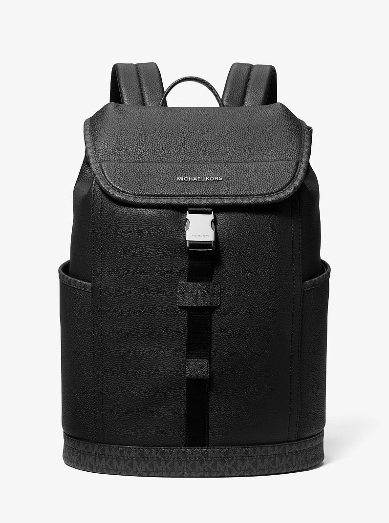 Mochila Hudson de piel con logotipo exclusivo in NEGRO | Michael Kors