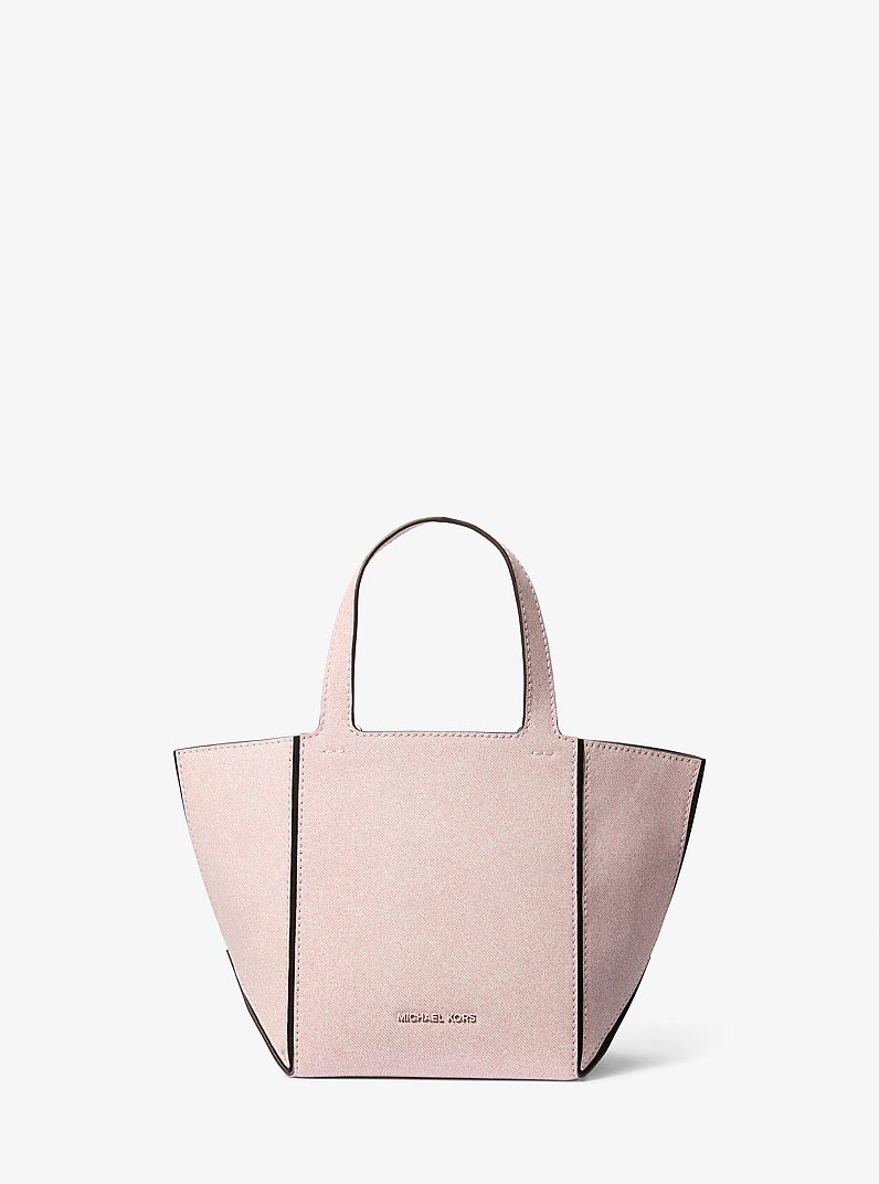 Borsa tote Jordi piccola in pelle stampa denim per il nuovo anno cinese in ACQUA ROSA | Michael Kors