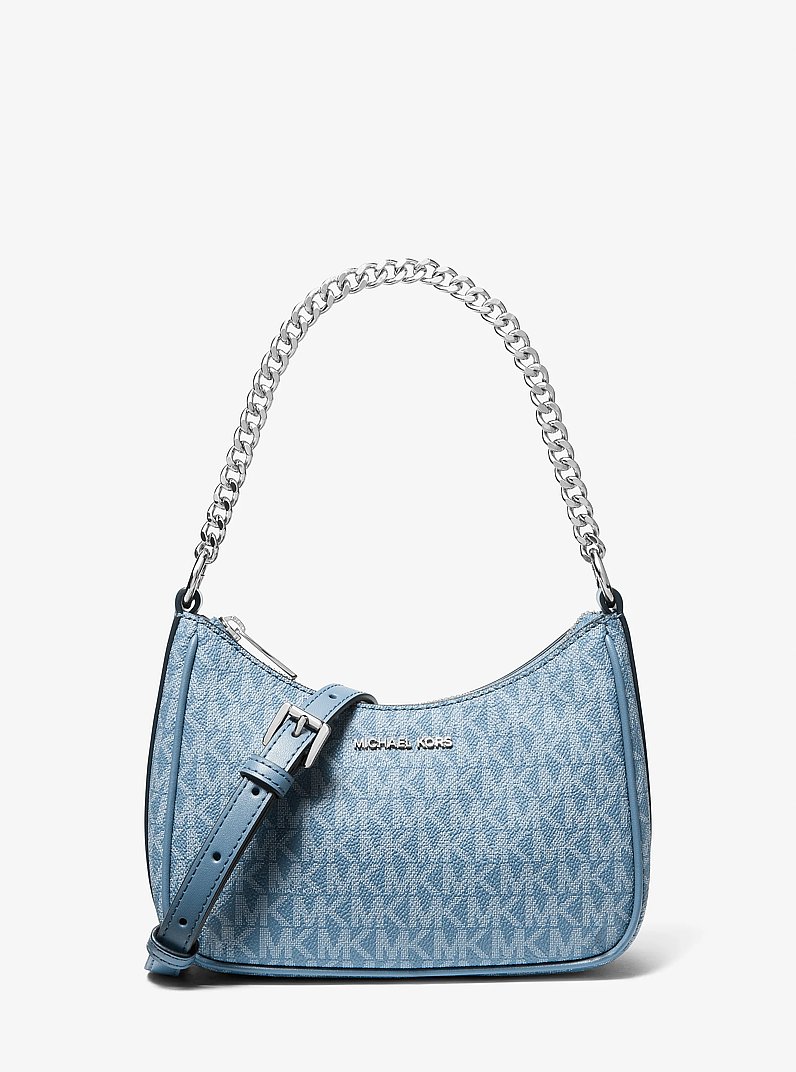 Bolso de viaje pochette Jet Set peque&ntilde;o convertible con logotipo exclusivo in DENIM | Michael Kors