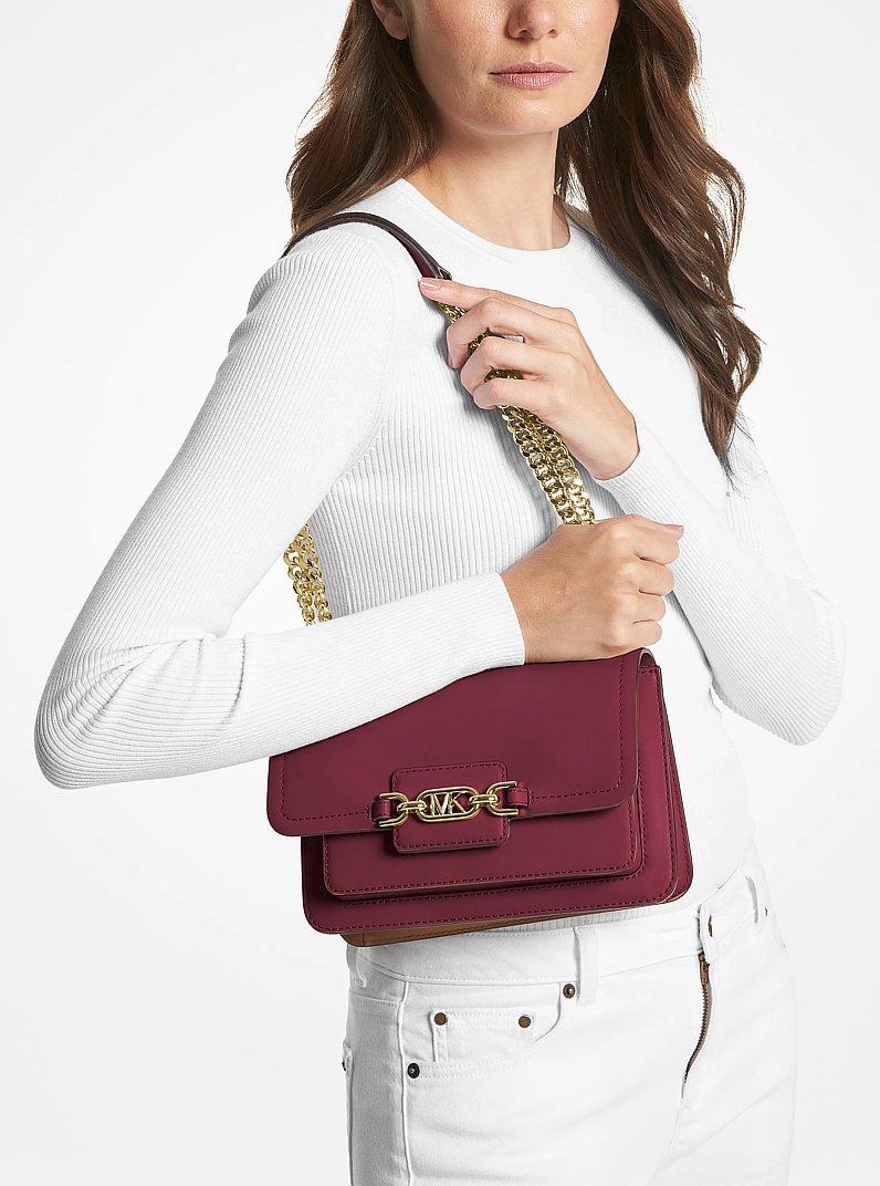 Borsa a spalla Heather grande in pelle in GELSO | Michael Kors