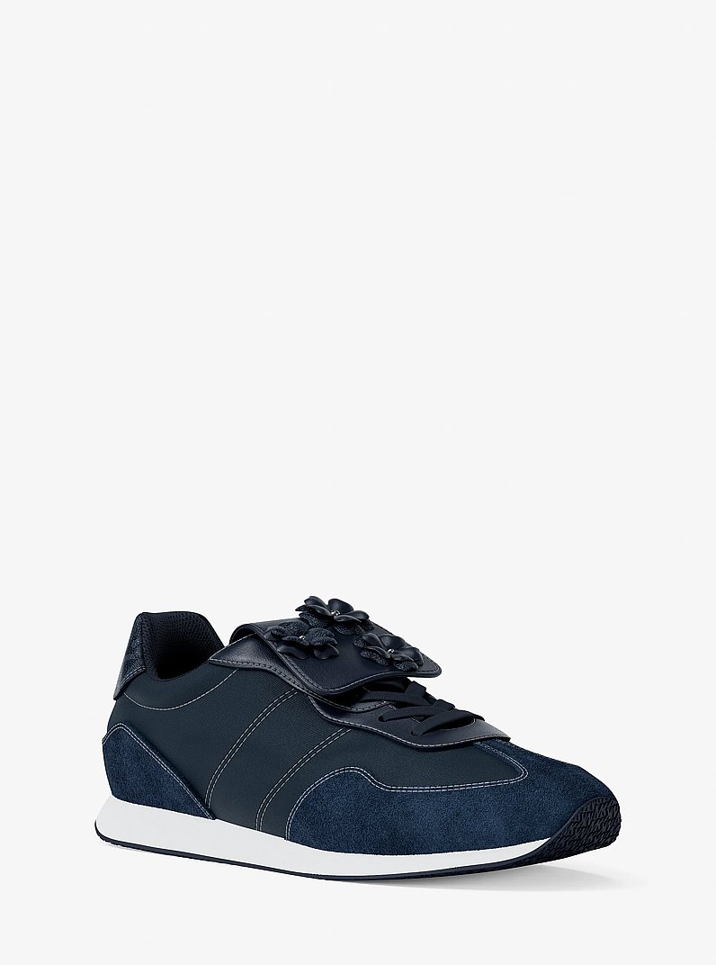 Zapatilla Essex de materiales mixtos con adornos in AZUL MARINO | Michael Kors