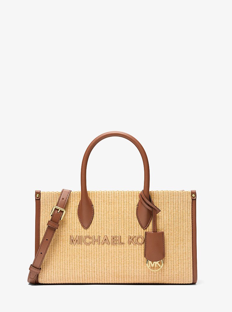 Bolso satchel Mirella mediano tejido in LUGGAGE | Michael Kors