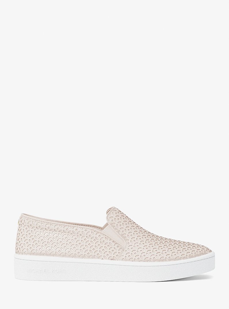Keaton Perforated Slip On Sneaker in LT CREAM | Michael Kors