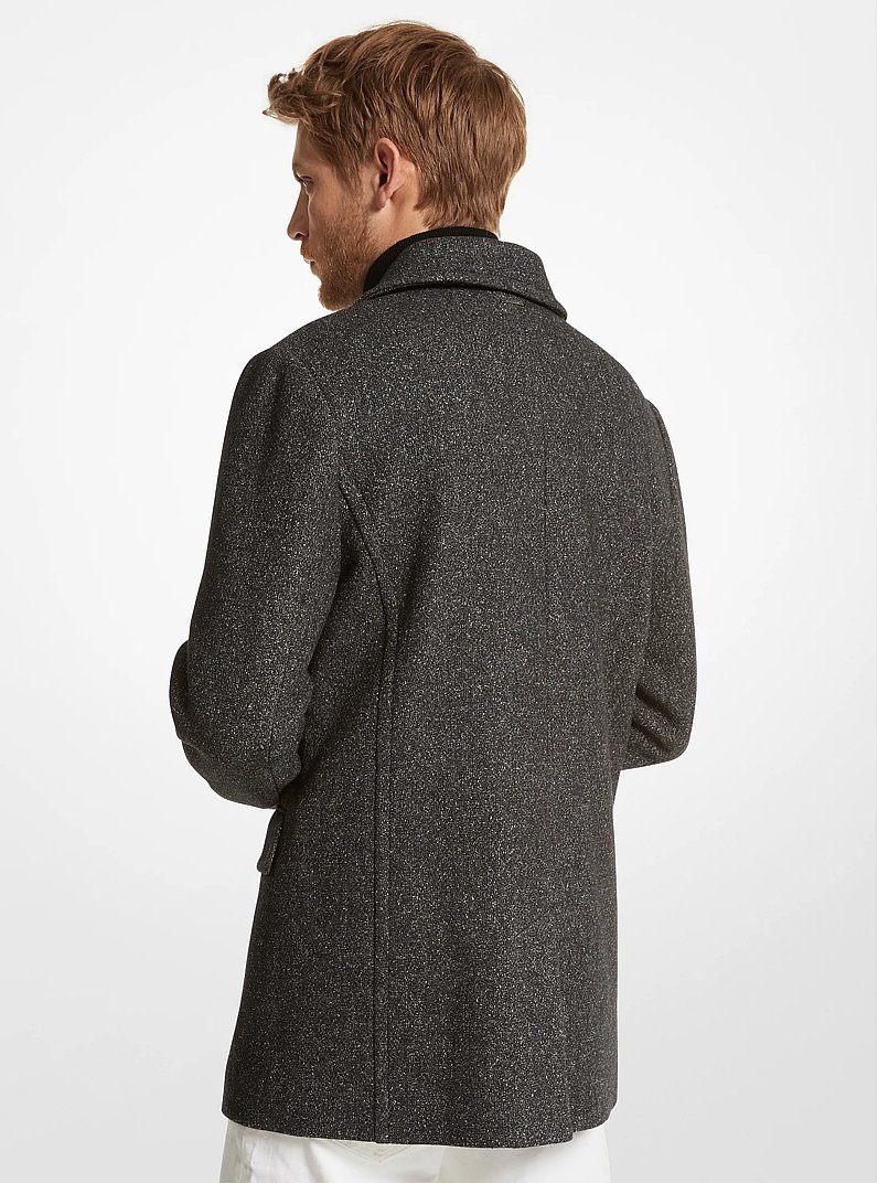 Abrigo Donegal de mezcla de algod&oacute;n in NEGRO | Michael Kors