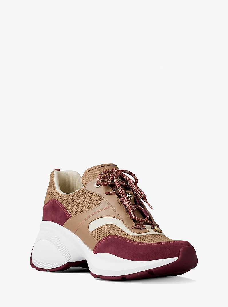 Espadrille Kaia en mat&eacute;riaux multiples in BORDEAUX | Michael Kors