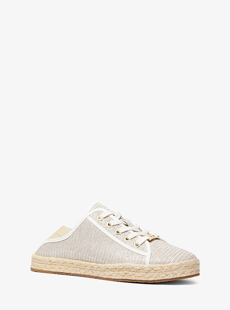Espadrille Libby en maille &agrave; cha&icirc;nes scintillante &agrave; contrefort pliable