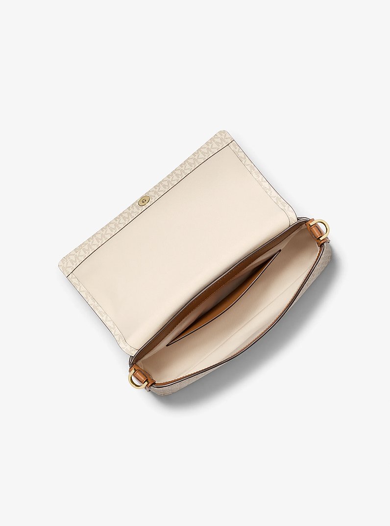 Grand sac fourre-tout Nessa &agrave; logo Signature in VANILLE/NOISETTE | Michael Kors