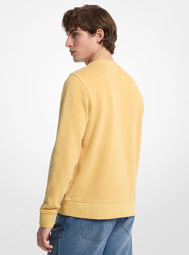 Logo Garment-Dyed Cotton Crewneck in AMARILLO MARGARITA | Michael Kors
