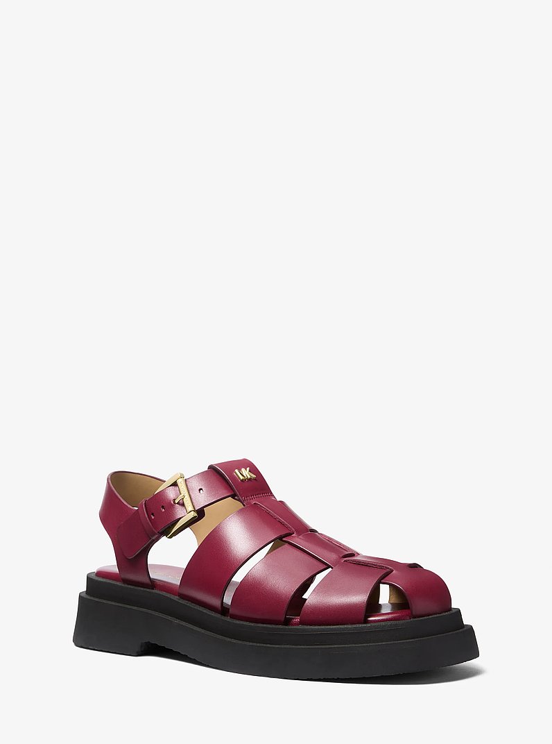 Indy Fisherman Leather Sandal in MULBERRY | Michael Kors