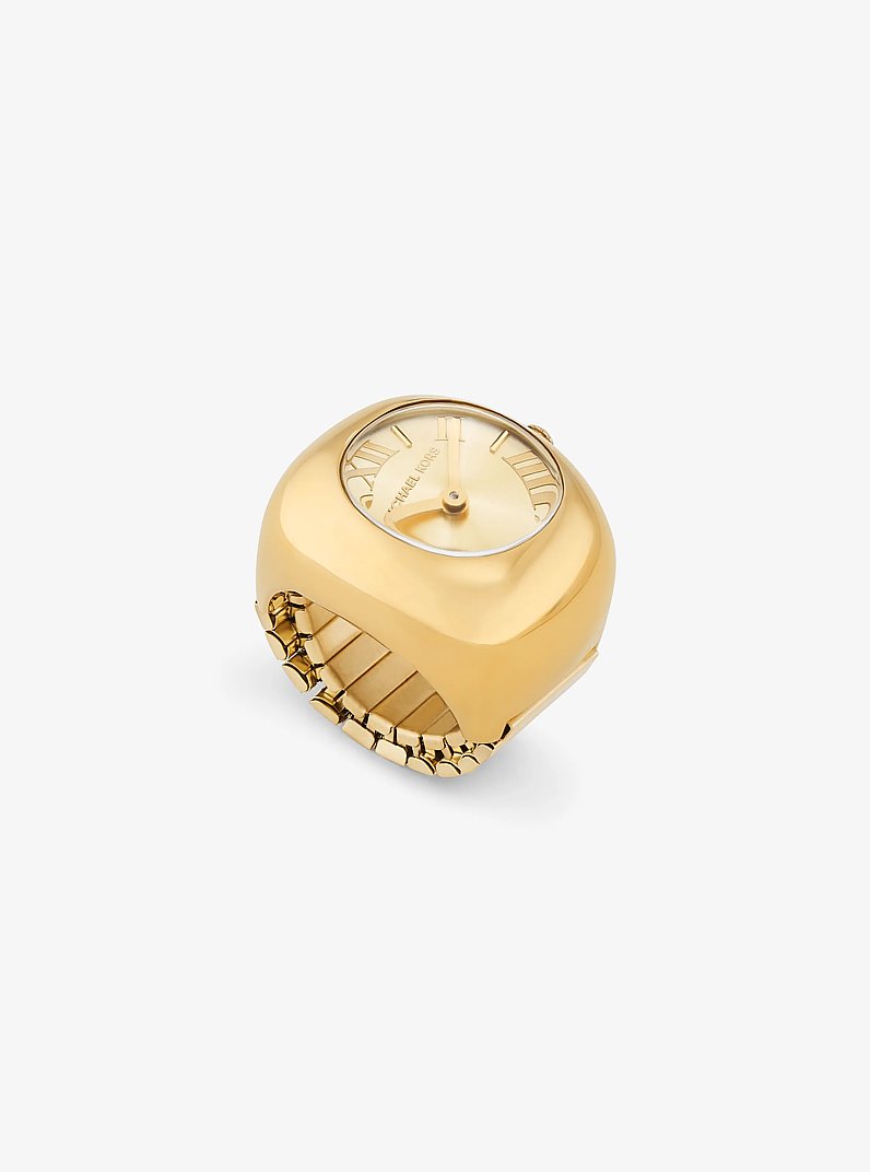 Rylee Gold-Tone Ring Watch in GOLD | Michael Kors