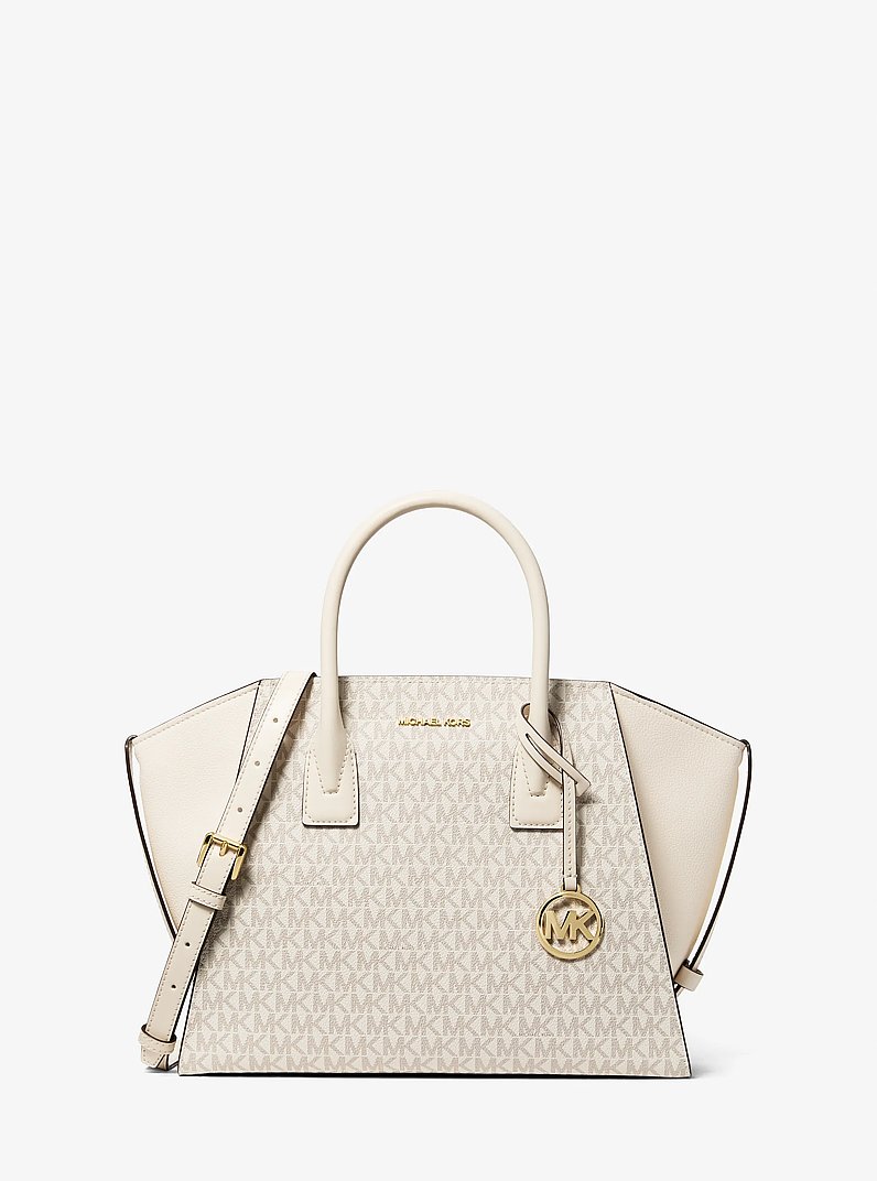 Avril Large Signature Logo Satchel in LT CRM MULTI | Michael Kors