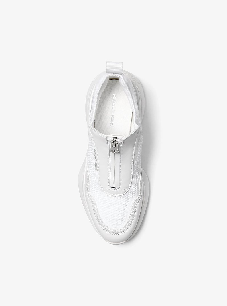 Zuma Mixed-Media Trainer in BRIGHT WHT | Michael Kors