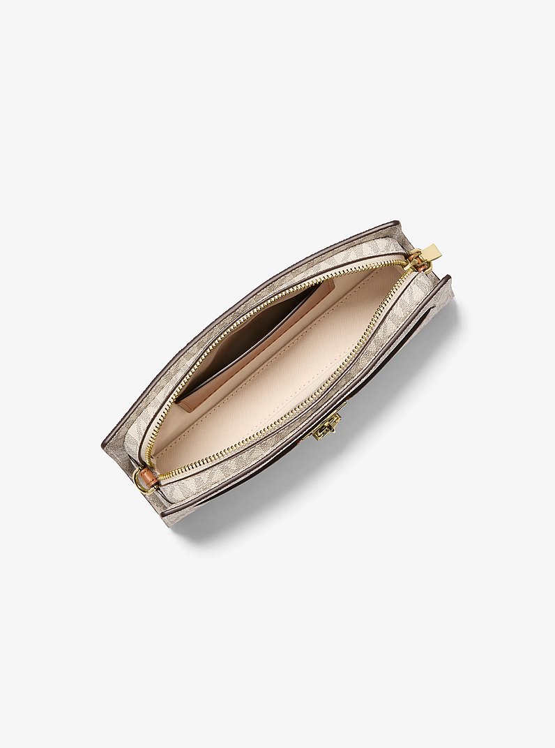 Borsa a tracolla Hamilton Moderne convertibile extra-small con logo in VANIGLIA/GHIANDA | Michael Kors