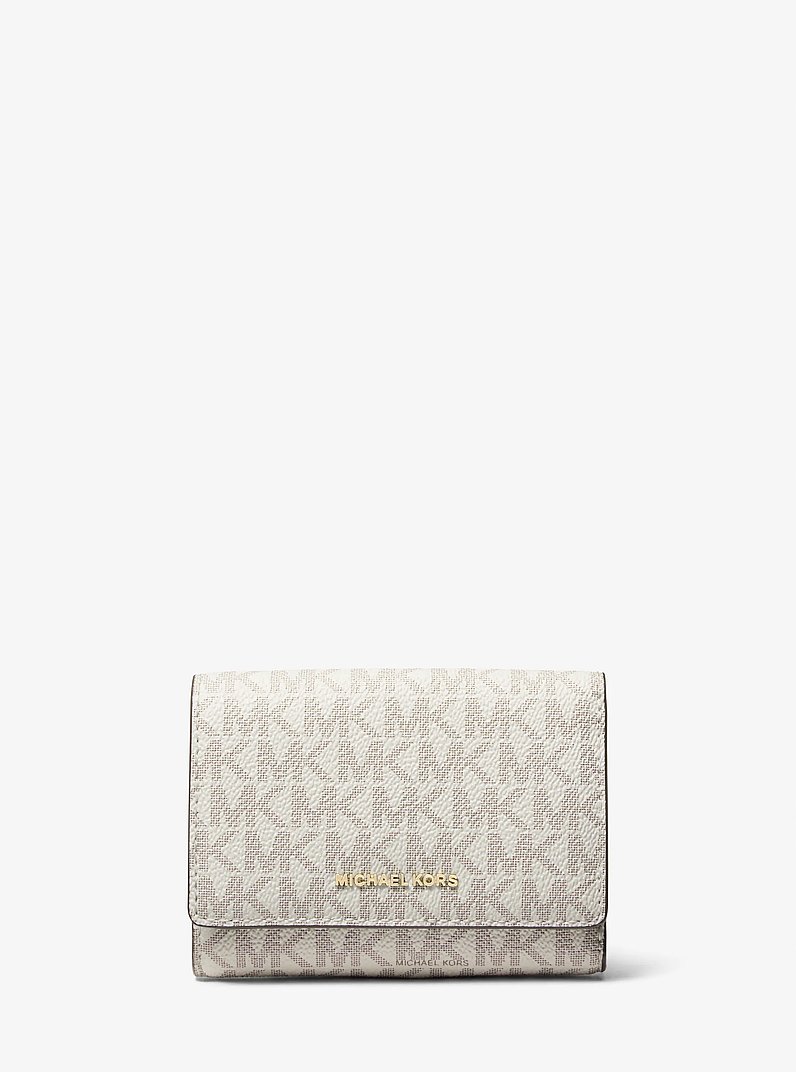 Bryant Medium Signature Logo Wallet in VANILLA/ACORN | Michael Kors