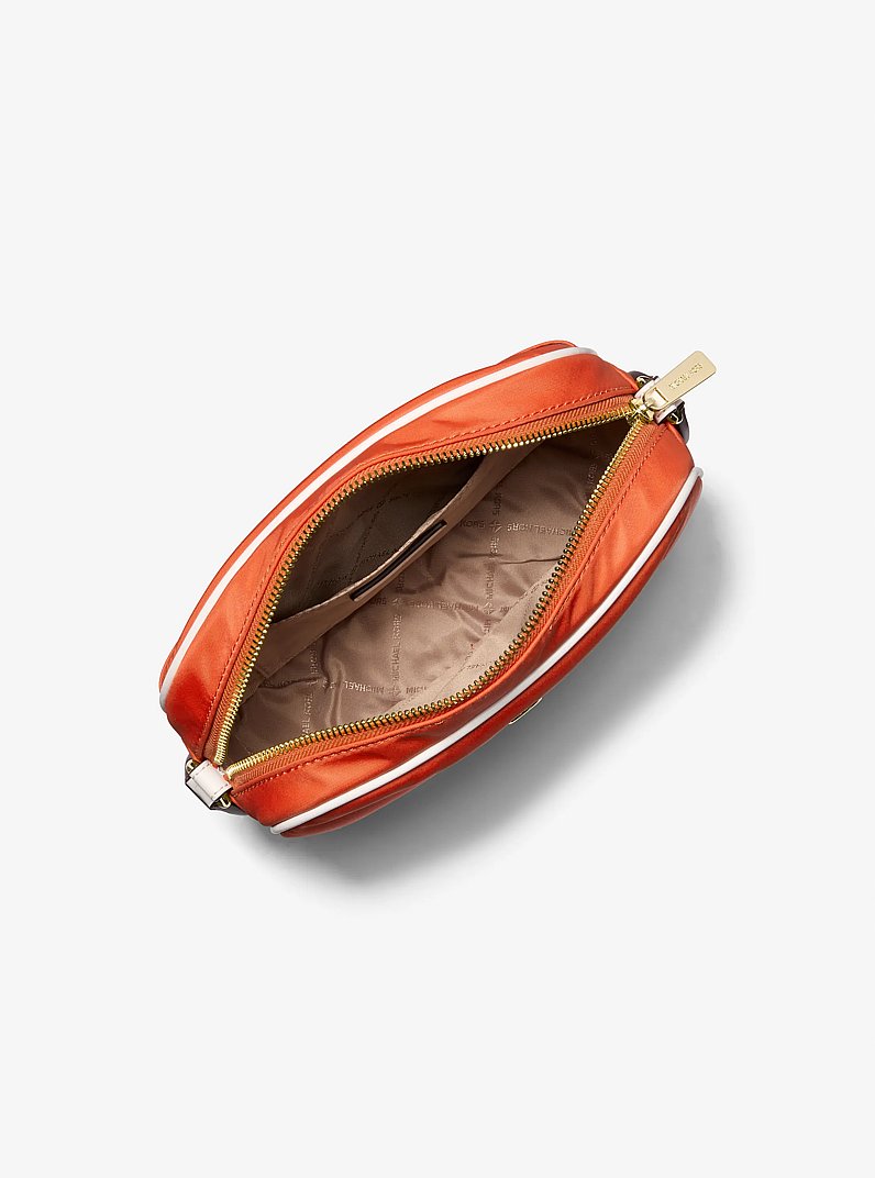 Jet Set Medium Nylon Camera Crossbody Bag in RED CLAY | Michael Kors
