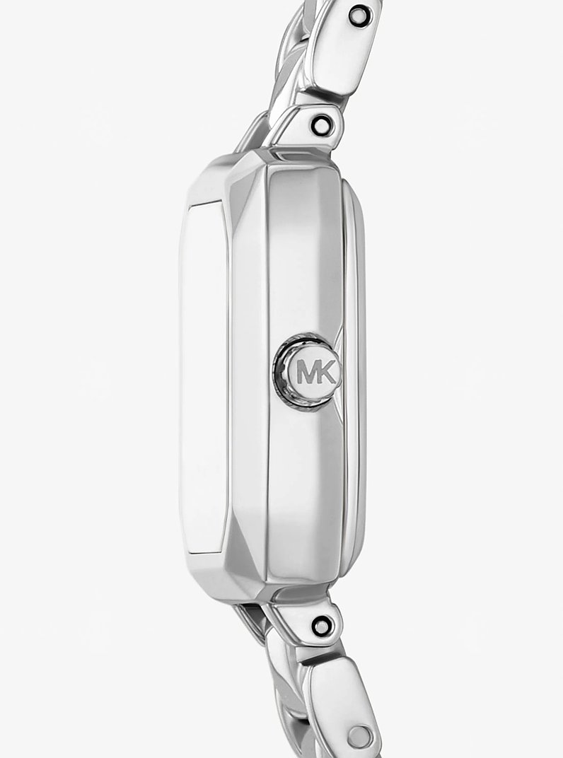 Micro Alane Silver-Tone Pav&eacute; Watch in SILVER | Michael Kors