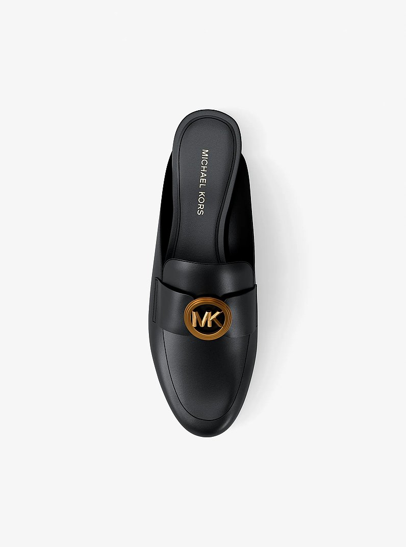 Mckenzie Leather Mule in BLACK | Michael Kors