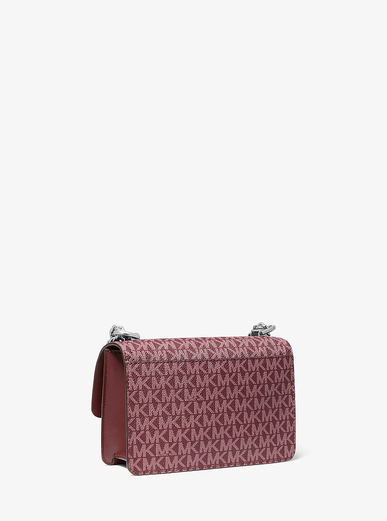 Heather Extra-Small Logo Crossbody Bag in MERLOT | Michael Kors