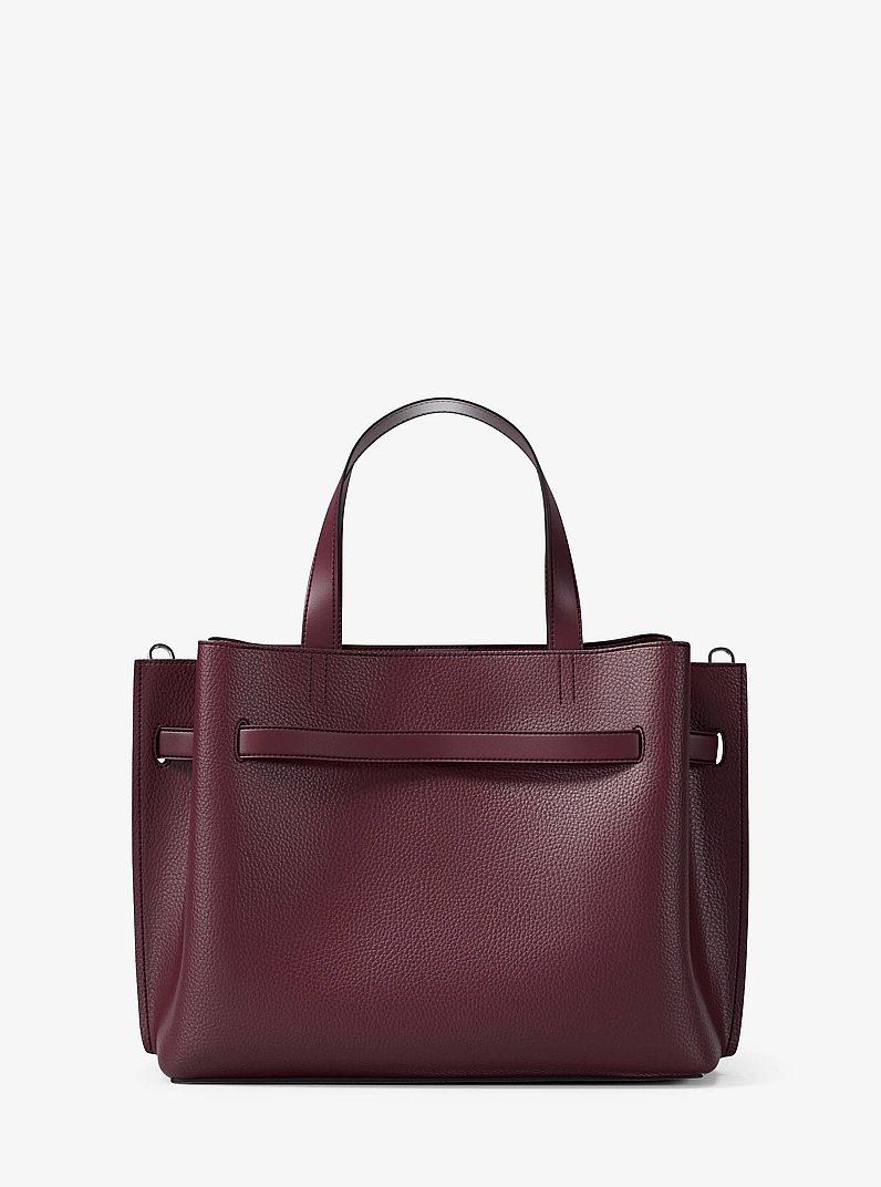 Emilia Medium Pebbled Leather Satchel