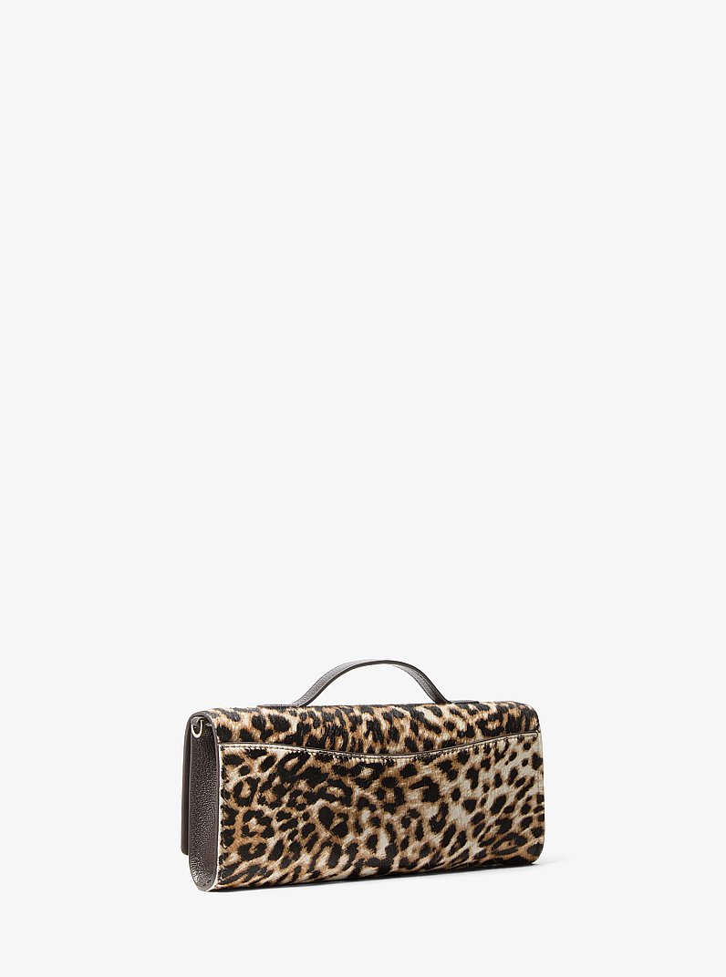 Clutch convertibile Hamilton media in pelle effetto cavallino leopardata in [3740] | Michael Kors