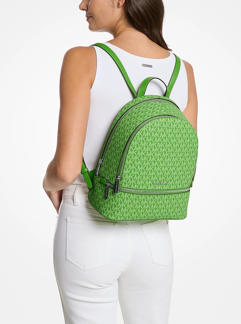 Sac &agrave; dos Rhea de taille moyenne &agrave; logo Signature in JUNGLE | Michael Kors