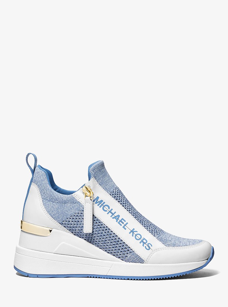 Willis Stretch Knit Trainer in BLUE HAZE MULTI | Michael Kors