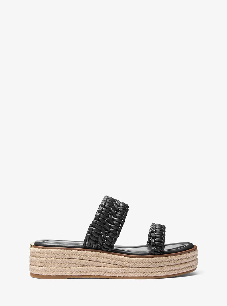 Sandale &agrave; enfiler Audrina tress&eacute;e in NOIR | Michael Kors
