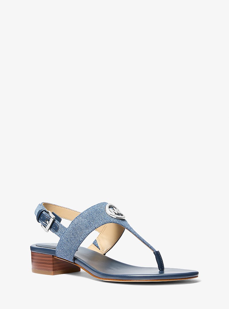 Hannah Denim Thong Sandal in DK VT BLUWSH | Michael Kors