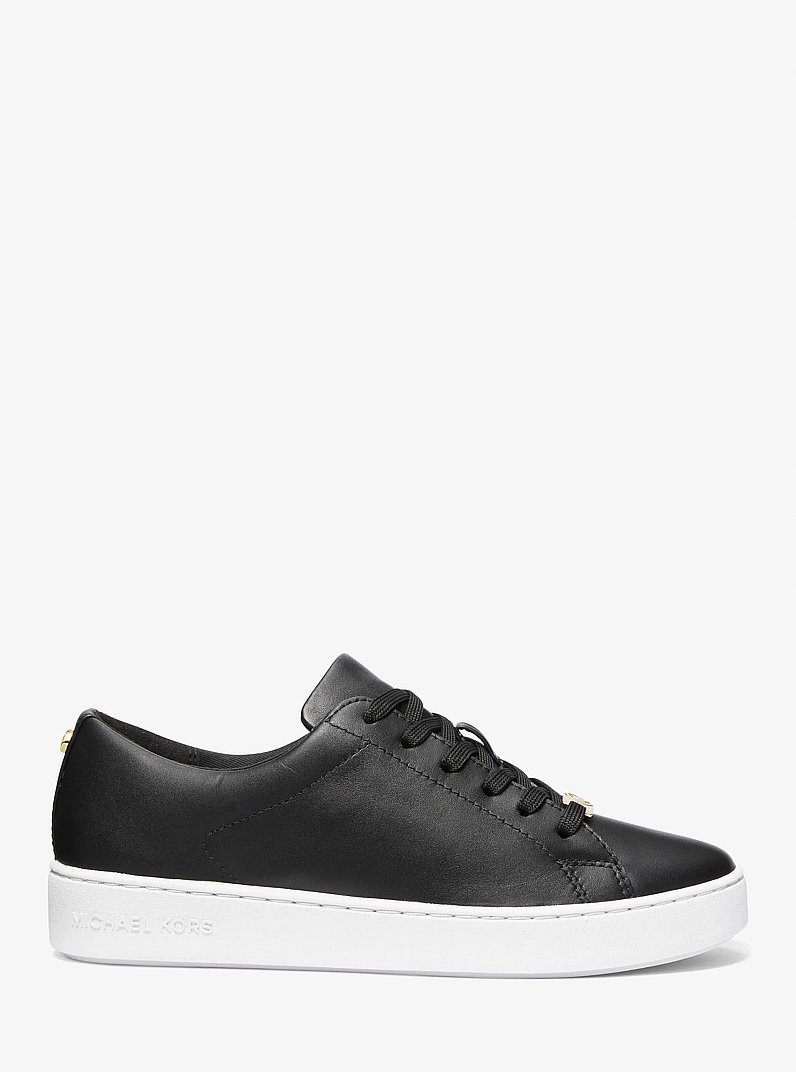 Keaton Leather Sneaker in BLACK | Michael Kors