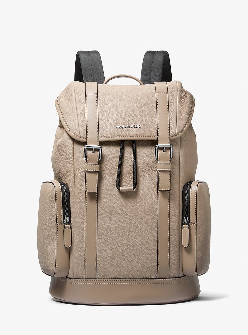 Hudson Pebbled Leather Backpack in BIRCH | Michael Kors